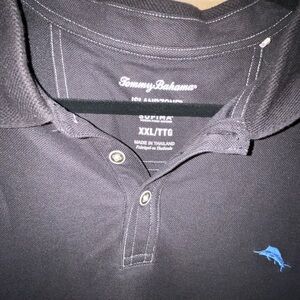 Tommy Bahama Black Polo with Aqua Logo